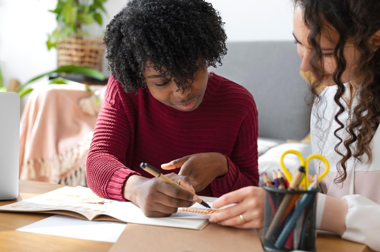 Business owner reviewing financial projections and scenario planning materials
